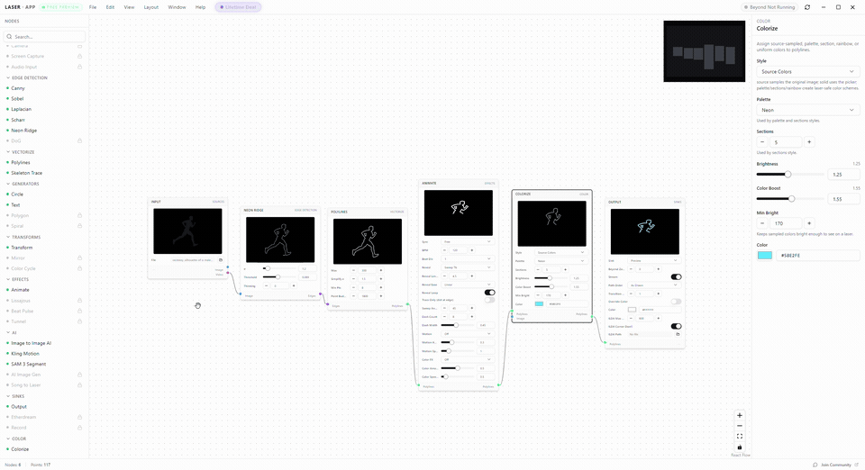 Babylon converting an image into a laser graphic